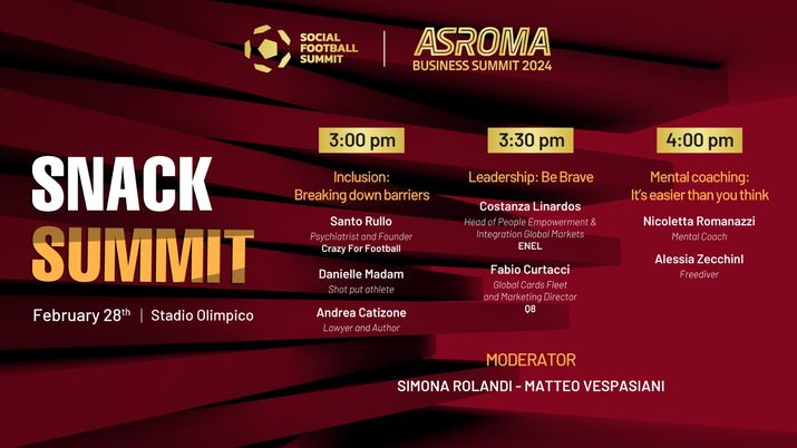 Roma, nuovo evento del Social Football Summit: il 28 febbraio all’Olimpico - immagine 1