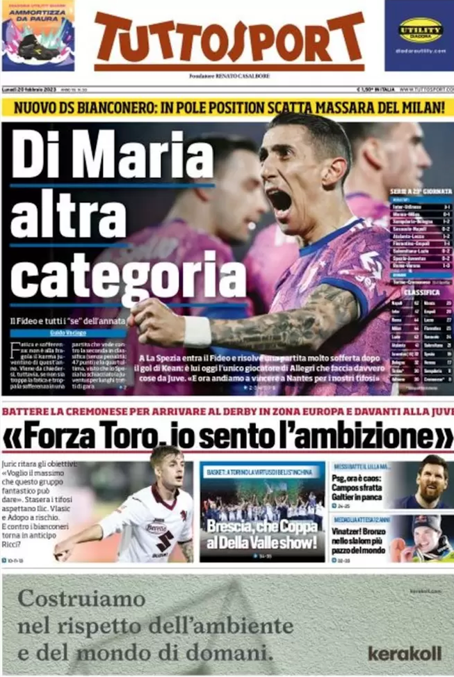 EDICOLA TS – Nuovo ds Juve: in pole position Massara del Milan - immagine 1