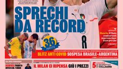 Prima Pagina, La Gazzetta dello Sport: “Sprechi da record! Abbiamo il mal di gol”