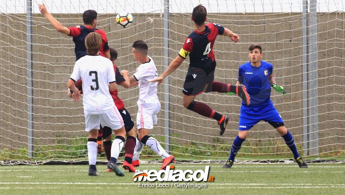CAGLIARI, ITALY - MAY 05: Matias Antonini Lui of Cagliari U19 scores his team's first goal during the Primavera 1 match between Cagliari Calcio U19 and US Citta di Palermo U19 at Stadio Renato Raccis on May 5, 20188. (Photo by Enrico Locci/Getty Images) CAGLIARI, ITALY - MAY 05: Matias Antonini Lui of Cagliari U19 scores his team's first goal during the Primavera 1 match between Cagliari Calcio U19 and US Citta di Palermo U19 at Stadio Renato Raccis on May 5, 20188. (Photo by Enrico Locci/Getty Images)