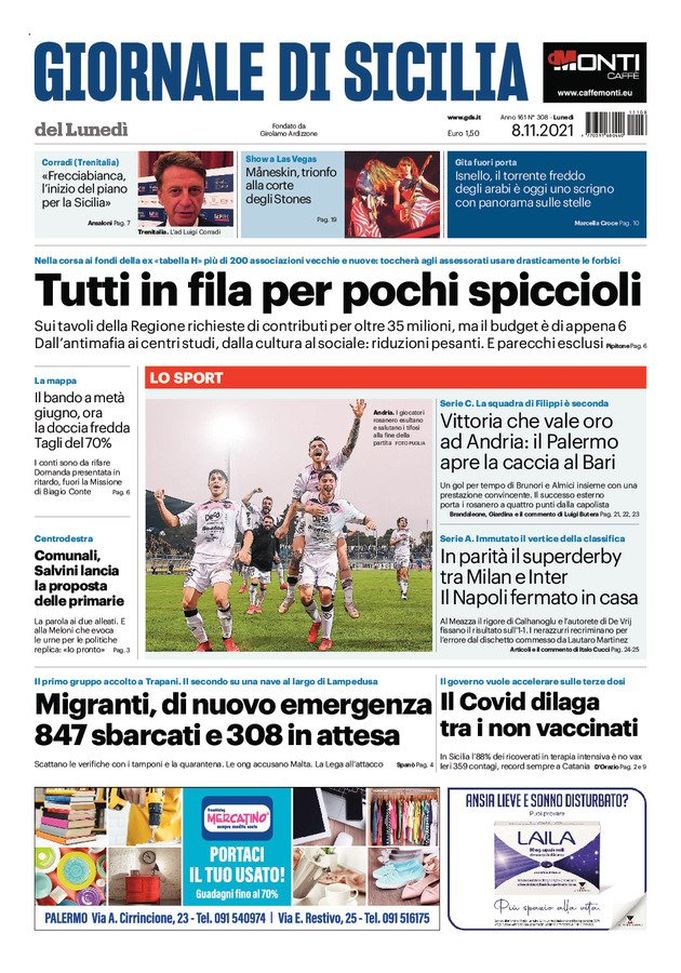 Prima Pagina, Giornale di Sicilia: “Tutti in fila per pochi spiccioli”  Prima Pagina, Giornale di Sicilia: “Tutti in fila per pochi spiccioli” - immagine 1