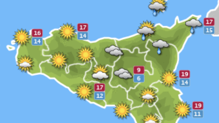 Meteo, Palermo: cielo coperto e nubi sparse, le previsioni di mercoledì 29 dicembre  meteo