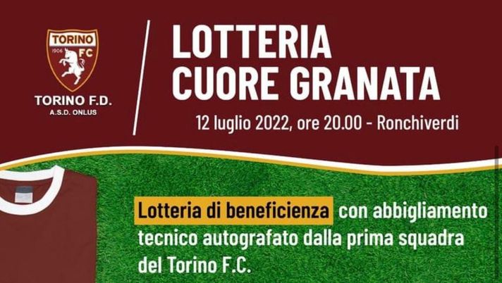 Torino FD, lotteria di beneficienza: in palio le maglie della prima squadra - immagine 1