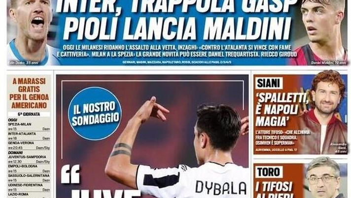 Prima Pagina, Tuttosport: “Inter, trappola Gasp. Pioli lancia Maldini” Prima Pagina, Tuttosport: “Inter, trappola Gasp. Pioli lancia Maldini”