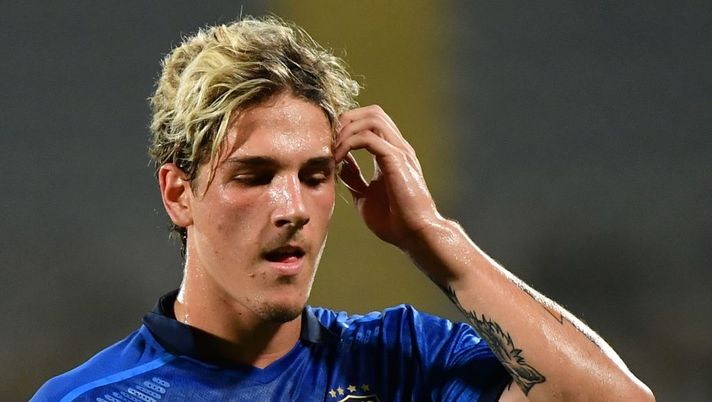 Italy's midfielder Nicolo Zaniolo reacts at the end of the UEFA Nations League football match Italy vs Bosnia and Herzegovina on September 4, 2020 at the Artemio-Franchi stadium in Florence, Tuscany. (Photo by Isabella BONOTTO / AFP) (Photo by ISABELLA BONOTTO/AFP via Getty Images) Zaniolo, il 10 aprile con la Primavera e poi… le tappe per il rientro a pieno regime - immagine 1