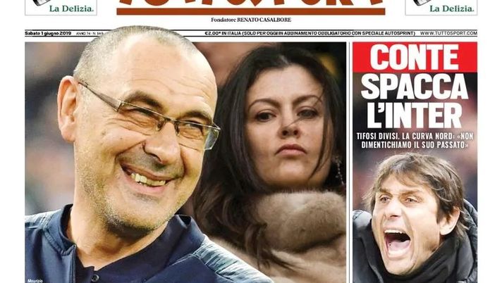 Prima Pagina, Tuttosport: “Libero! Conte spacca l’Inter. Tottenham per la storia, Liverpool…” Prima Pagina, Tuttosport: “Libero! Conte spacca l’Inter. Tottenham per la storia, Liverpool…”