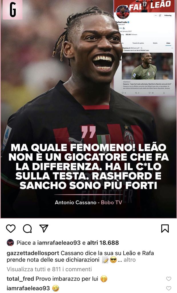 Cassano Leao AC Milan