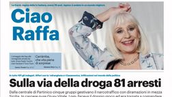 Prima Pagina, Giornale di Sicilia: “Ciao Raffa. L’Italia si ferma per tifare”