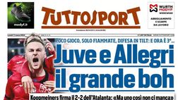 PRIMA PAGINA TUTTOSPORT OGGI: “Juve e Allegri il grande boh”