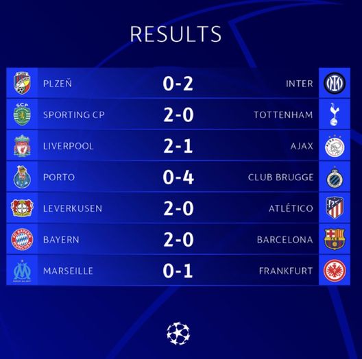Champions, i risultati: Barcellona KO col Bayern. La classifica del girone Inter- immagine 2