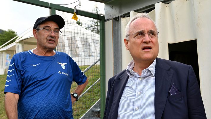 Claudio Lotito e Maurizio Sarri