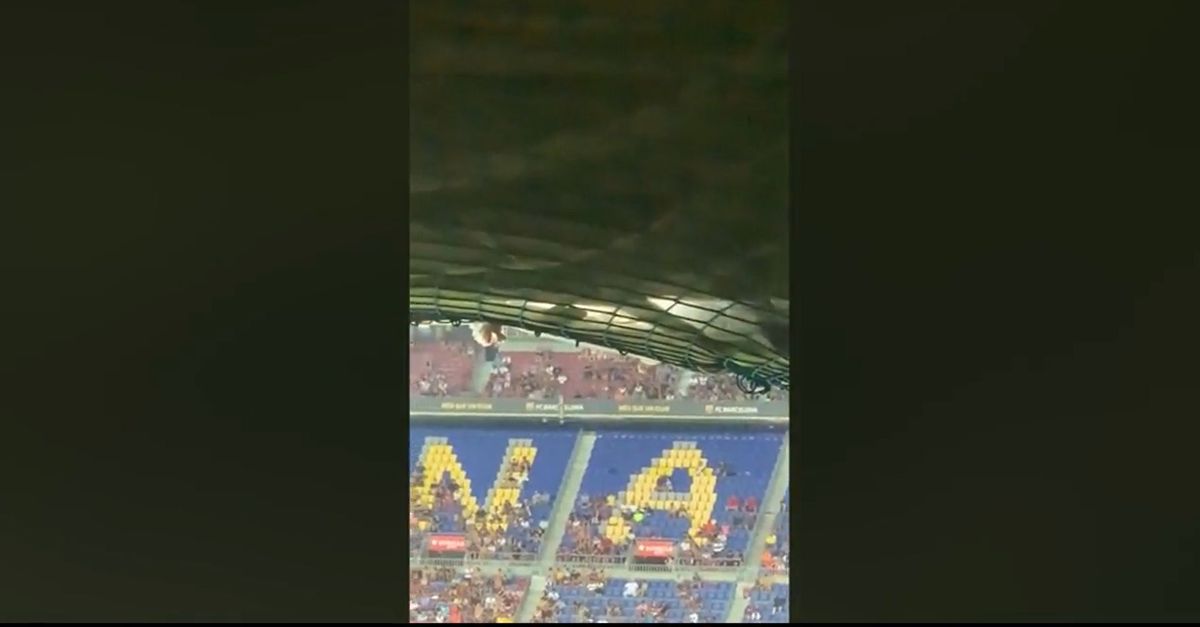 VIDEO / Avvistato topo al Camp Nou e i tifosi increduli