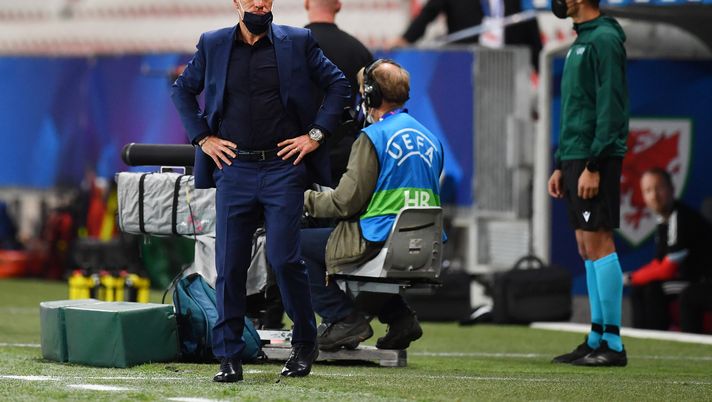 NICE, FRANCE - JUNE 02: Didier Deschamps, Head Coach of France looks on during the international friendly match between France and Wales at Allianz Riviera on June 02, 2021 in Nice, France. (Photo by Valerio Pennicino/Getty Images) NICE, FRANCE - JUNE 02: Didier Deschamps, Head Coach of France looks on during the international friendly match between France and Wales at Allianz Riviera on June 02, 2021 in Nice, France. (Photo by Valerio Pennicino/Getty Images)