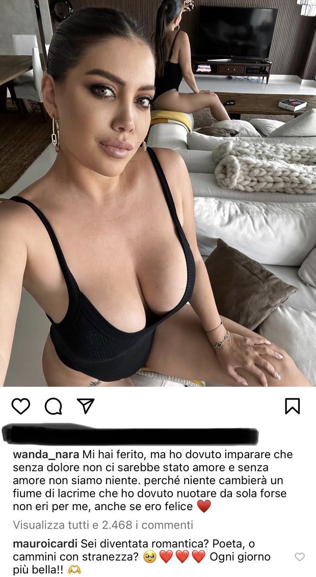 Wanda, décolleté hot e messaggio emblematico. La risposta di Icardi: “Sei diventata romantica?”- immagine 3