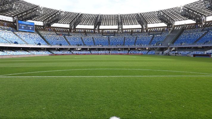 NAPLES, ITALY - MARCH 11: General view before the Serie A match between SSC Napoli and Atalanta BC at Stadio Diego Armando Maradona on March 11, 2023 in Naples, Italy. (Photo by SSC NAPOLI/SSC NAPOLI via Getty Images) Troppi fumogeni: quanti Daspo per il derby Napoli-Salernitana del gol di Dia… - immagine 1