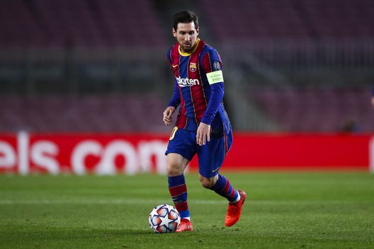 Lionel Messi in azione con la maglia del Barcellona Lionel Messi in azione con la maglia del Barcellona