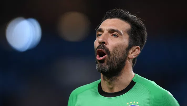 MANCHESTER, ENGLAND - MARCH 23:  Gianluigi Buffon of Italy looks on during the International Friendly match between Italy and Argentina at Etihad Stadium on March 23, 2018 in Manchester, England.  (Photo by Laurence Griffiths/Getty Images)
