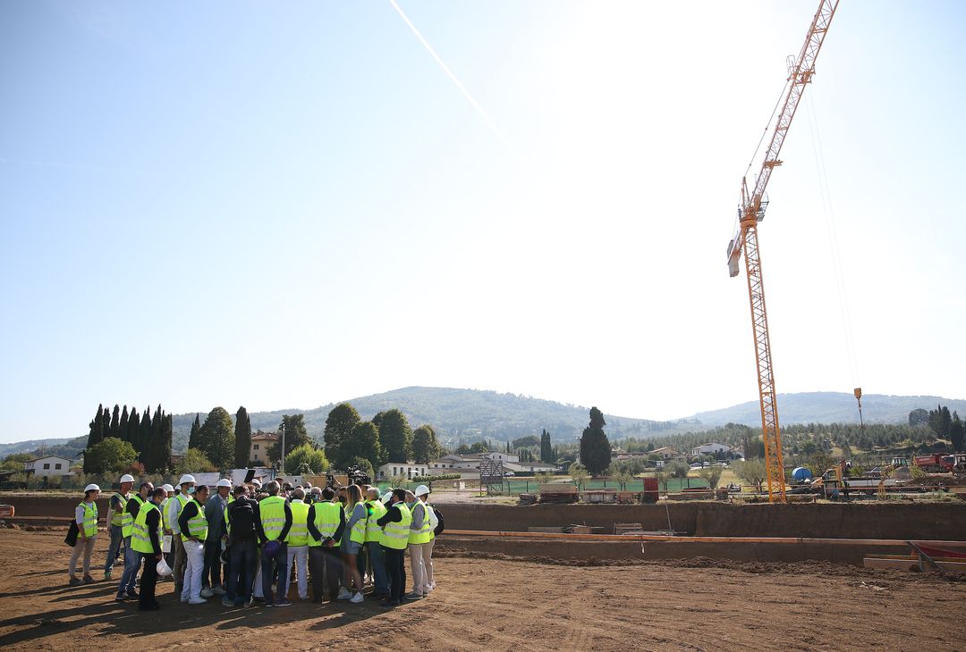  7 Agosto 2021 Bagno a Ripoli, cantiere Viola Park, visita della strampa. 