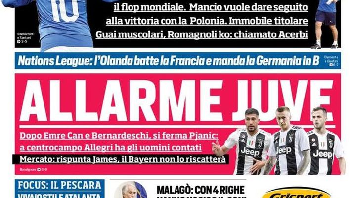 Prima Pagina, Corriere dello Sport: “Lo spettacolo deve continuare. Allarme Juve. Con 4 righe hanno ucciso il Coni…” Prima Pagina, Corriere dello Sport: “Lo spettacolo deve continuare. Allarme Juve. Con 4 righe hanno ucciso il Coni…”