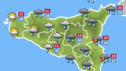 Meteo, Palermo: pioggia costante, le previsioni di martedì 26 ottobre