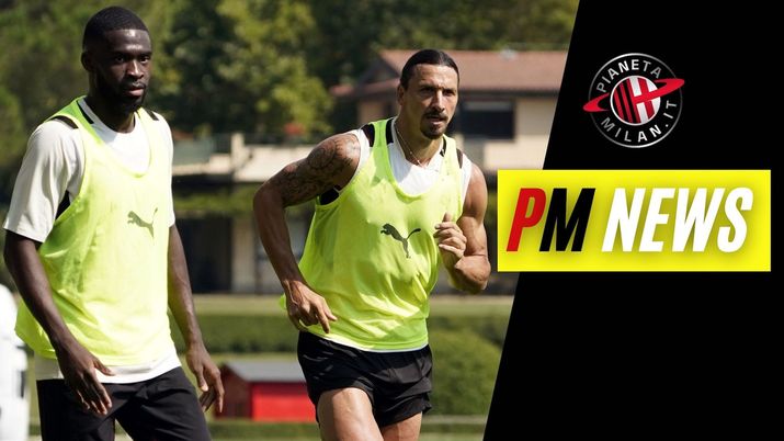 Fikayo Tomori e Zlatan Ibrahimovic in allenamento a Milanello con il Milan | AC Milan News (Getty Images) Tomori Ibrahimovic AC Milan allenamento Milanello