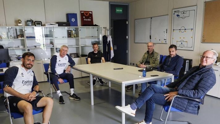 Falcao, Ancelotti Instagram Instagram, Falcao incontra Ancelotti a Madrid: sullo sfondo una maglia della Roma - immagine 1