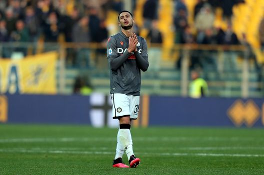 PARMA, ITALY - JANUARY 26: Rolando Mandragora of Udinese Calcio shows his dejection during the Serie A match between Parma Calcio and Udinese Calcio at Stadio Ennio Tardini on January 26, 2020 in Parma, Italy. (Photo by Gabriele Maltinti/Getty Images) PARMA, ITALY - JANUARY 26: Rolando Mandragora of Udinese Calcio shows his dejection during the Serie A match between Parma Calcio and Udinese Calcio at Stadio Ennio Tardini on January 26, 2020 in Parma, Italy. (Photo by Gabriele Maltinti/Getty Images)