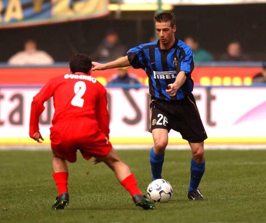 Giovanni Pasquale of Inter Milan in action during the Serie A match between Inter Milan and Piacenza, played at the 'Giuseppe Meazza' San Siro Stadium, Milan, Italy on February 23, 2003 Giovanni Pasquale of Inter Milan in action during the Serie A match between Inter Milan and Piacenza, played at the 'Giuseppe Meazza' San Siro Stadium, Milan, Italy on February 23, 2003