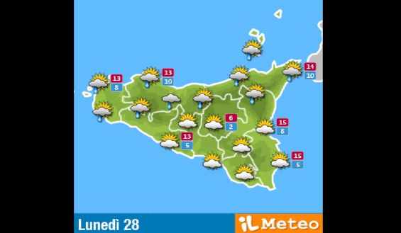 Meteo Palermo, pioggia e schiarite: le previsioni di lunedì 28 febbraio 2022 Meteo