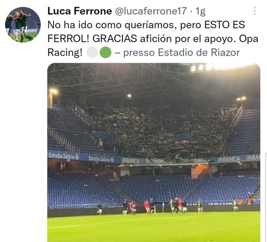 Derby perso, ma Luca Ferrone ringrazia i tifosi: “Racinguismo più forte che mai”- immagine 2