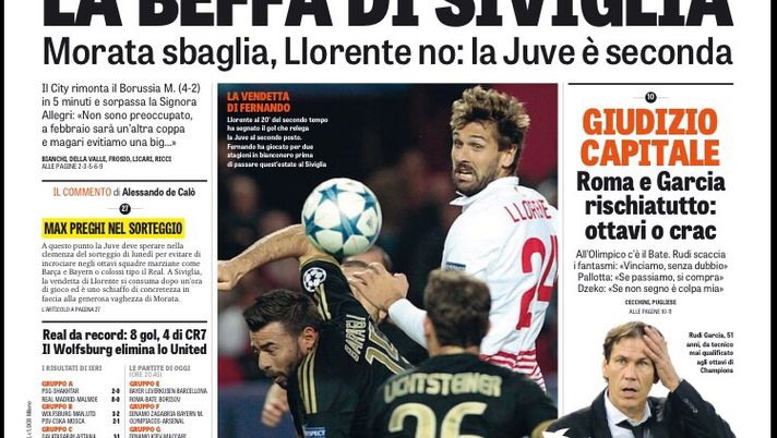 Prima Pagina, La Gazzetta dello Sport: “La vendetta di Llorente, Juventus ora col pericolo Messi o Pep. Mancini vuole Osimhen, l’Icardi nigeriano. Giudizio capitale, Garcia e la Roma rischiano tutto”  Prima Pagina, La Gazzetta dello Sport: “La vendetta di Llorente, Juventus ora col pericolo Messi o Pep. Mancini vuole Osimhen, l’Icardi nigeriano. Giudizio capitale, Garcia e la Roma rischiano tutto”