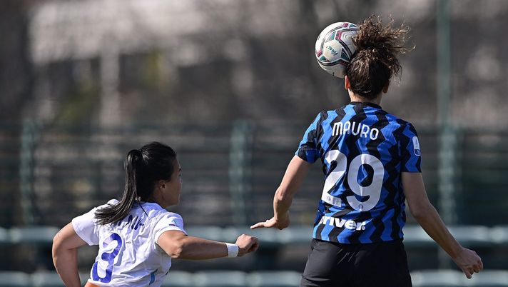 MILAN, ITALY - MARCH 07: Ilaria Mauro of FC Internazionale in action during the Women Serie A match between FC Internazionale and SSC Napoli at Suning Youth Development Centre in memory of Giacinto Facchetti on March 07, 2021 in Milan, Italy. (Photo by Mattia Ozbot/Inter via Getty Images) MILAN, ITALY - MARCH 07: Ilaria Mauro of FC Internazionale in action during the Women Serie A match between FC Internazionale and SSC Napoli at Suning Youth Development Centre in memory of Giacinto Facchetti on March 07, 2021 in Milan, Italy. (Photo by Mattia Ozbot/Inter via Getty Images)