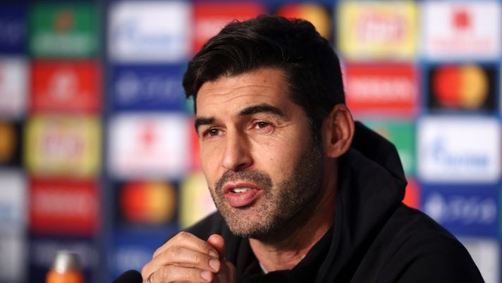 Paulo Fonseca, tecnico della Roma, durante una conferenza stampa (credits: GETTY Images) 