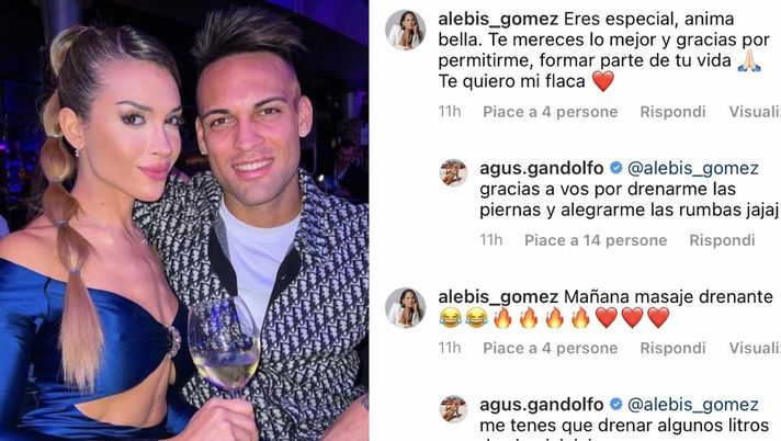 La fidanzata di Lautaro scherza dopo la festa scatenata: “Devo drenare qualche litro di vino” - immagine 1