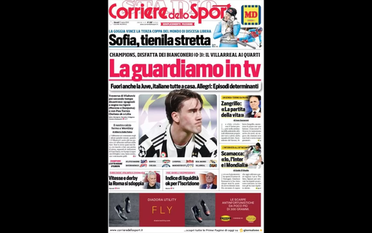 Prima Pagina, Corriere dello Sport: “La Champions la guardiamo in tv” Prima Pagina