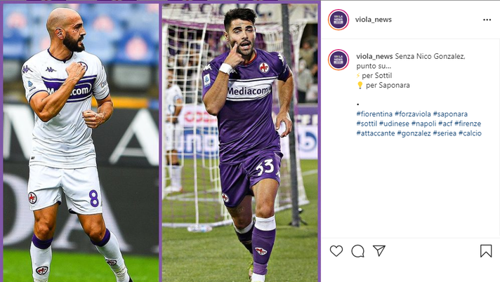 Saponara o Sottil? I tifosi si dividono. Partecipa alla discussione su IG 