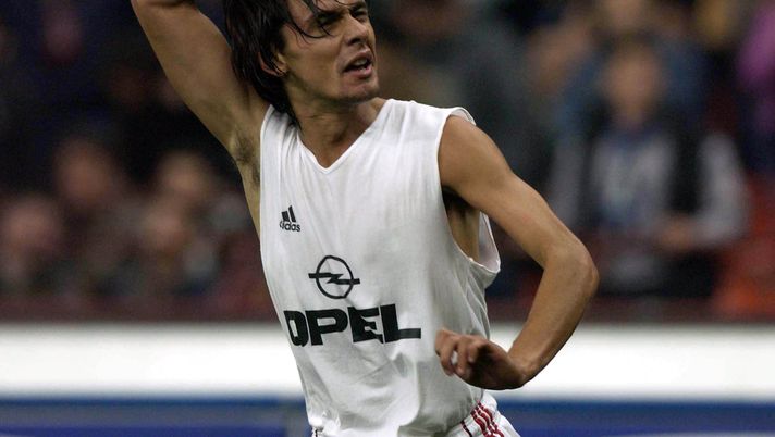 Filippo Inzaghi, ex attaccante del Milan, qui nel 2001 (credits: GETTY Images) 