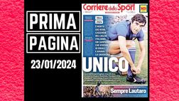 Prima pagina Corriere dello Sport: Gigi Riva unico. Inter, sempre Lautaro