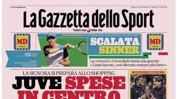 PRIMA PAGINA GAZZETTA DELLO SPORT OGGI: “Magia Sanabria, il Napoli e Kvara fermati dal Torino”