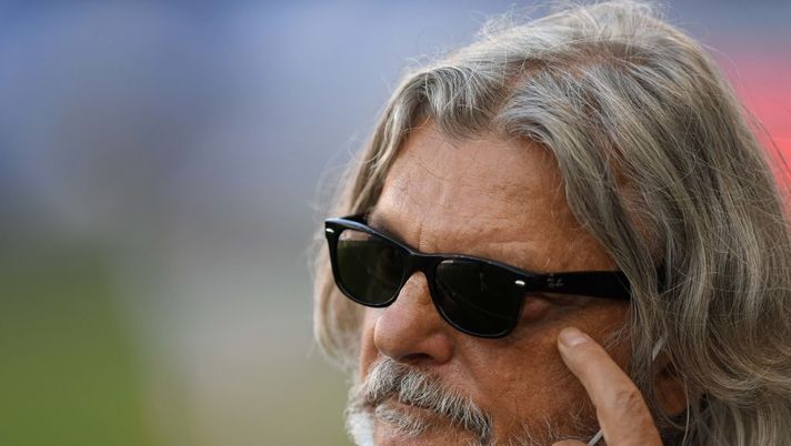 GENOA, ITALY - JUNE 28: Massimo Ferrero, President of UC Sampdoria during the Serie A match between UC Sampdoria and Bologna FC at Stadio Luigi Ferraris on June 28, 2020 in Genoa, Italy. (Photo by Chris Ricco/Getty Images) GENOA, ITALY - JUNE 28: Massimo Ferrero, President of UC Sampdoria during the Serie A match between UC Sampdoria and Bologna FC at Stadio Luigi Ferraris on June 28, 2020 in Genoa, Italy. (Photo by Chris Ricco/Getty Images)