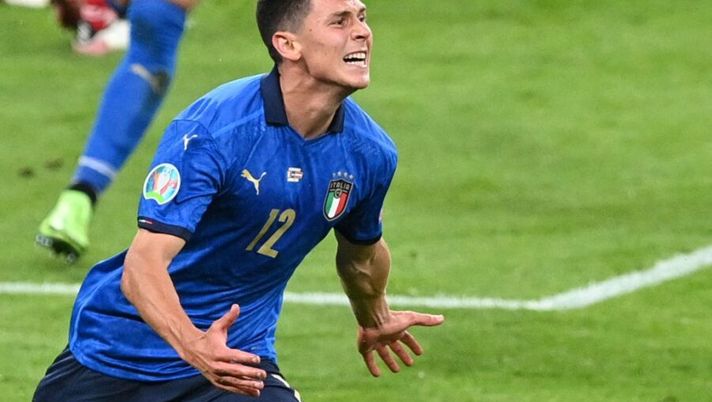 Italy's midfielder Matteo Pessina celebrates scoring the team's second goal during extra-time in the UEFA EURO 2020 round of 16 football match between Italy and Austria at Wembley Stadium in London on June 26, 2021. (Photo by JUSTIN TALLIS / POOL / AFP) (Photo by JUSTIN TALLIS/POOL/AFP via Getty Images) Monza, Gazzetta: “Si stringe per il colpo Pessina: lo scenario. Tre nomi per l’attacco” - immagine 1