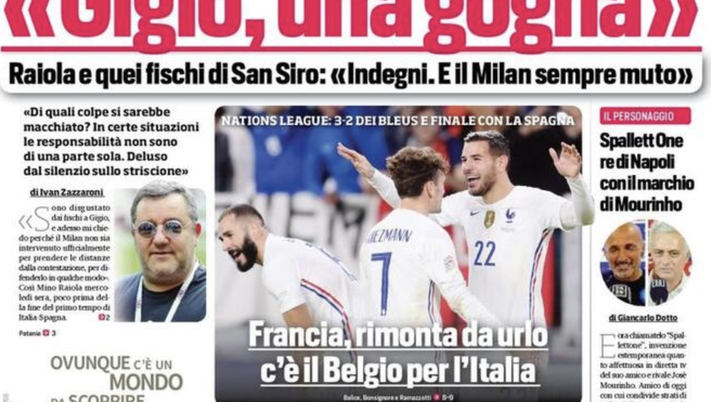 Prima Pagina, Corriere dello Sport: “Francia, rimonta da urlo. Inter allarme Lautaro” prima pagina