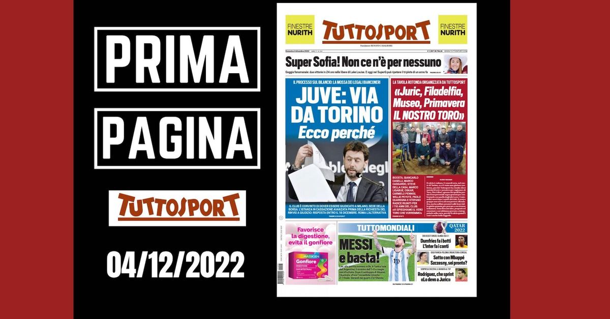 Prima pagina Tuttosport: “Juve, via da Torino. Ecco perché”