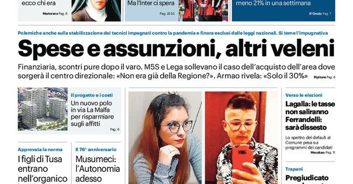 Prima Pagina, Giornale di Sicilia: “Milan a un punto dallo scudetto. Ma l’Inter…”