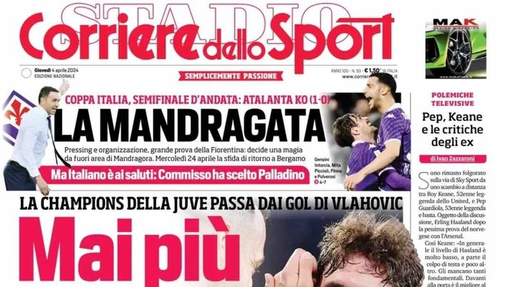 PRIMA PAGINA CORRIERE DELLO SPORT OGGI: “Napoli, la lista di Manna: subito Sudakov” - immagine 1