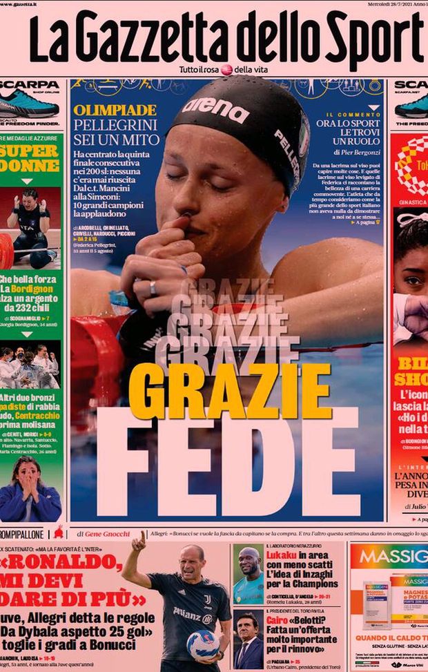 BUONGIORNO CITTACELESTE – LE PRIME PAGINE DEI PRINCIPALI QUOTIDIANI SPORTIVI – GUARDA 