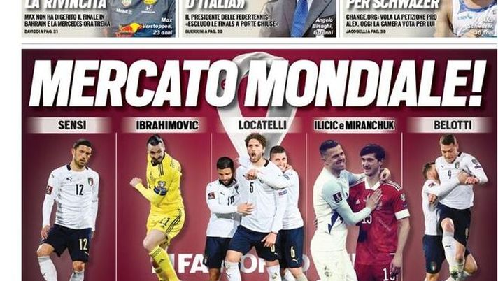 Tuttosport, la prima pagina di oggi, martedì 30 marzo 2021 