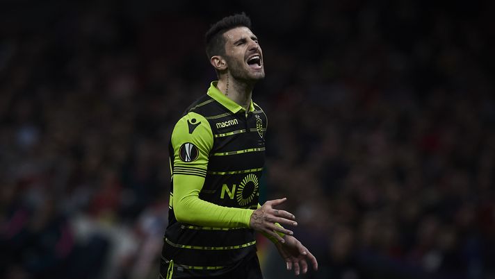 MADRID, SPAIN - APRIL 05: Cristiano Piccini of Sporting CP reacts during the UEFA Europa League quarter final leg one match between Club Atletico Madrid and Sporting CP at Wanda Metropolitano stadium on April 5, 2018 in Madrid, Spain. (Photo by Gonzalo Arroyo Moreno/Getty Images) *** Local Caption *** Cristiano Piccini MADRID, SPAIN - APRIL 05: Cristiano Piccini of Sporting CP reacts during the UEFA Europa League quarter final leg one match between Club Atletico Madrid and Sporting CP at Wanda Metropolitano stadium on April 5, 2018 in Madrid, Spain. (Photo by Gonzalo Arroyo Moreno/Getty Images) *** Local Caption *** Cristiano Piccini