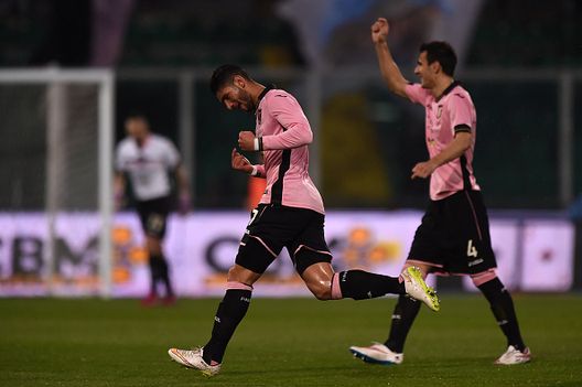  Lazaar esulta durante Palermo-Napoli 3-1 