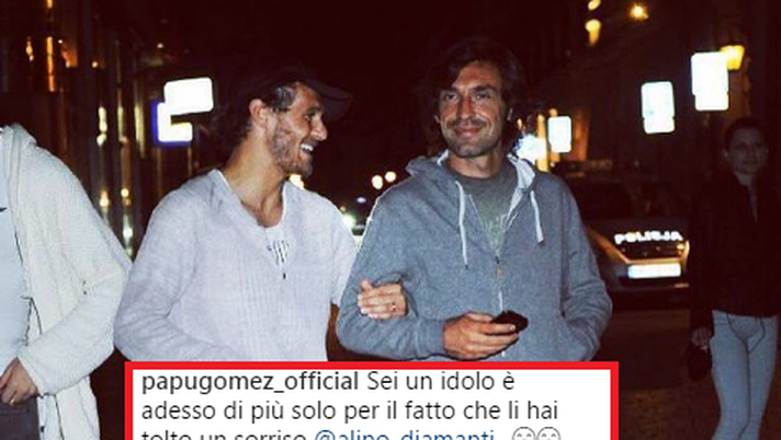 Diamanti, Pirlo e il commento del Papu Gomez  Diamanti, Pirlo e il commento del Papu Gomez